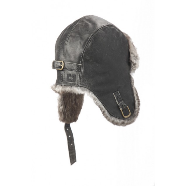 Vintage Cowhide Leather with Rabbit Aviator