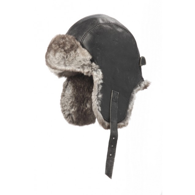 Vintage Cowhide Leather with Rabbit Aviator