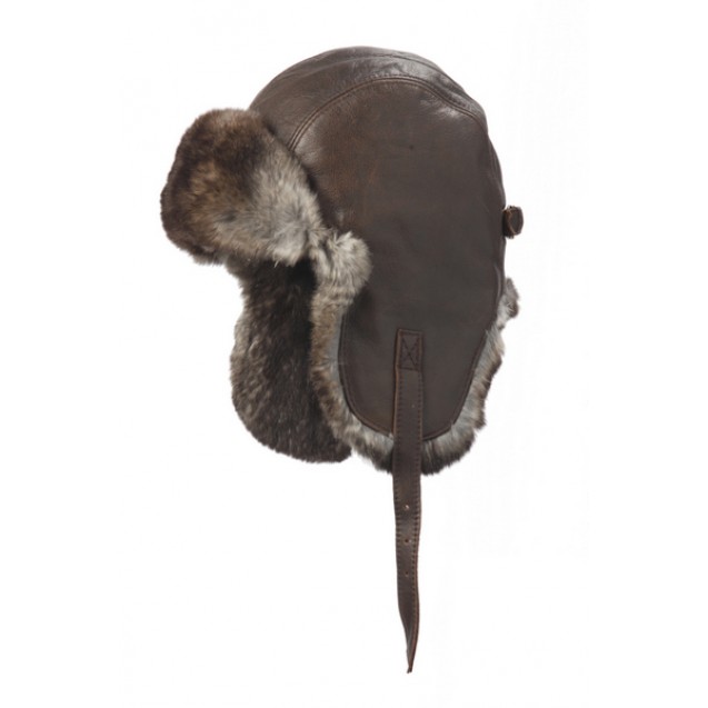 Vintage Cowhide Leather with Rabbit Aviator