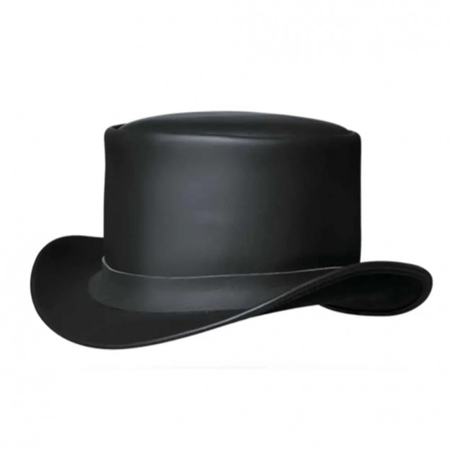 Men's Premium Cowhide Leather Top Hat