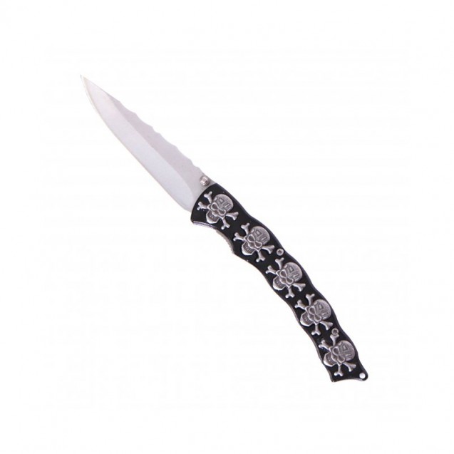 Skull & Bones Knife w/Clip