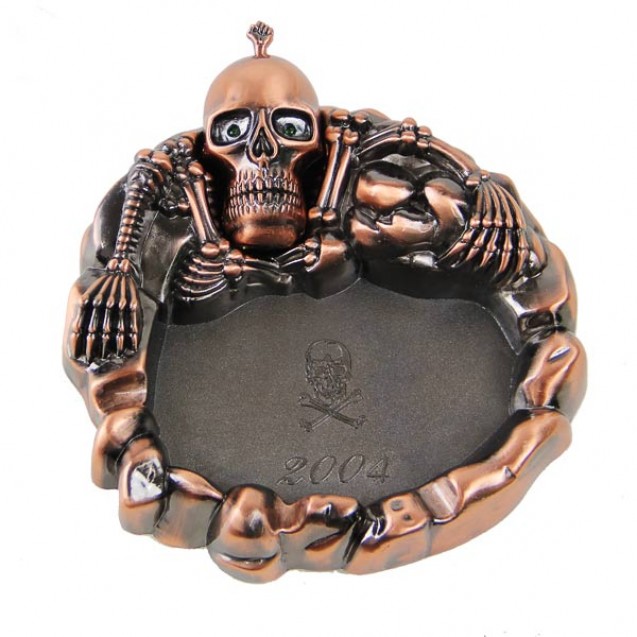 Skull Ashtray with Lighter