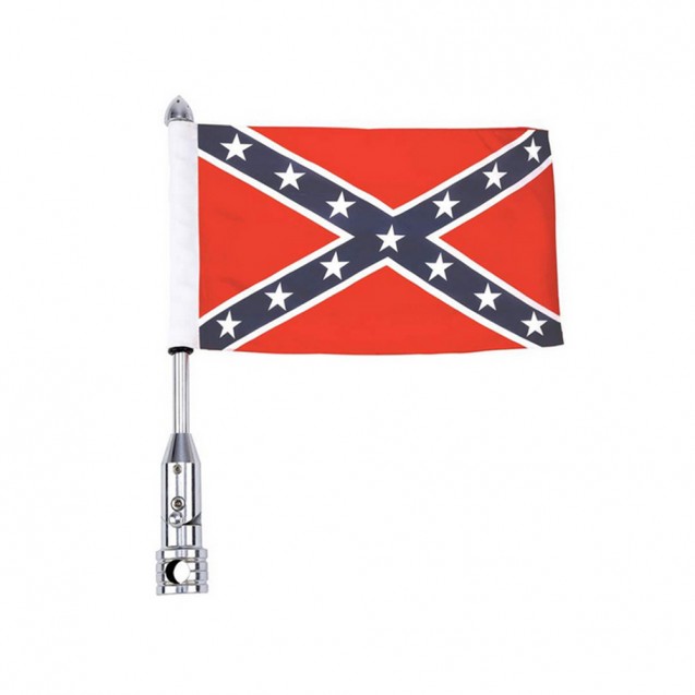 Motorcycle Flagpole Mount and Rebel Flag