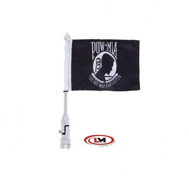Motorcycle Flagpole Mount and POW MIA Flag
