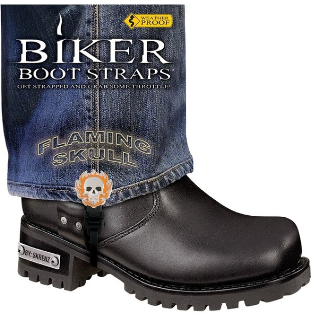 Boot Straps The Flaming Skull