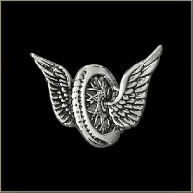 Large Wheel Wing Motorcycle Pin 