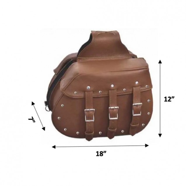 Brown Leather Saddle Bag 