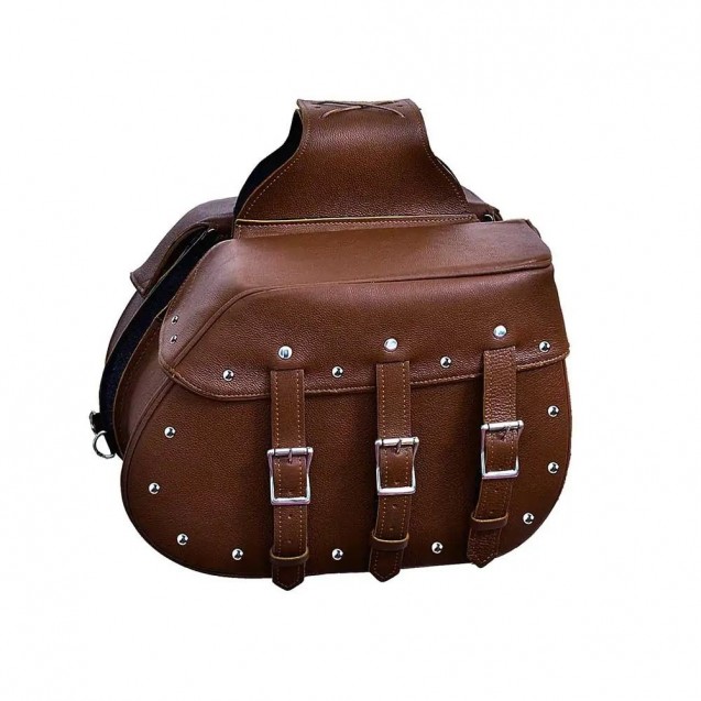 Brown Leather Saddle Bag 