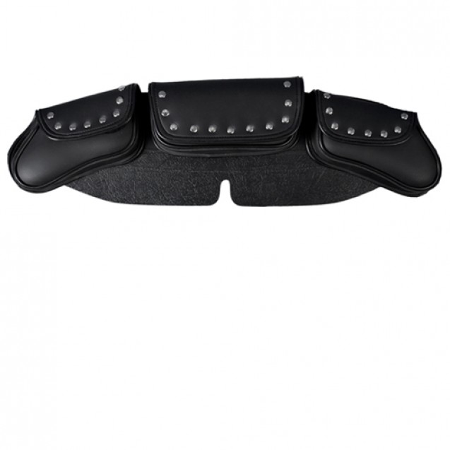PVC Windshield Bag w/3 Pockets & Studs