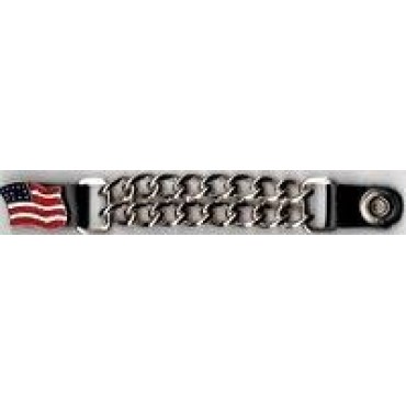 USA Flag double chain vest extender