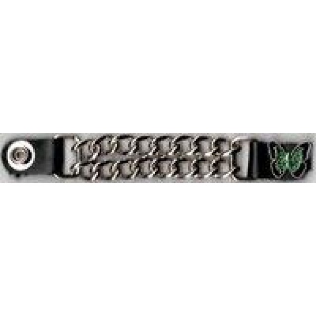 Butterfly green double chain vest extender