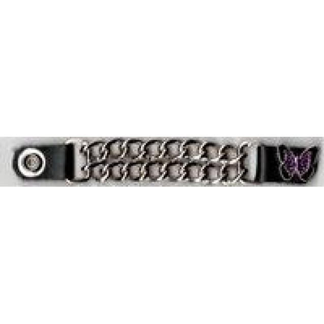 Butterfly purple double chain vest extender
