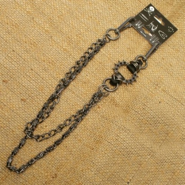 Spike Ring Wallet Chain