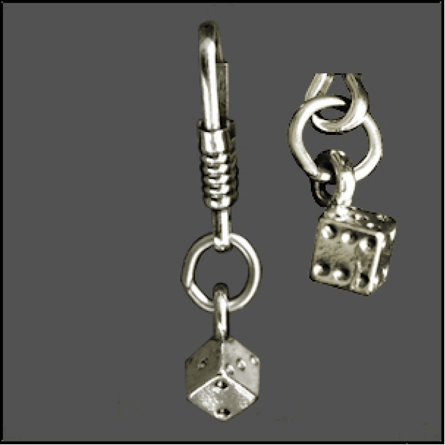 Single Dice Zipper Pull