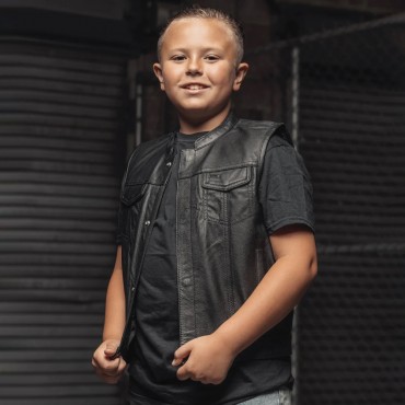 Bad Boy - Kid's Leather Vest 