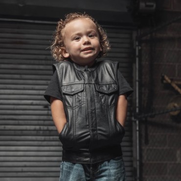 Bad Boy - Kid's Leather Vest 