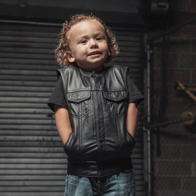 Bad Boy - Kid's Leather Vest 