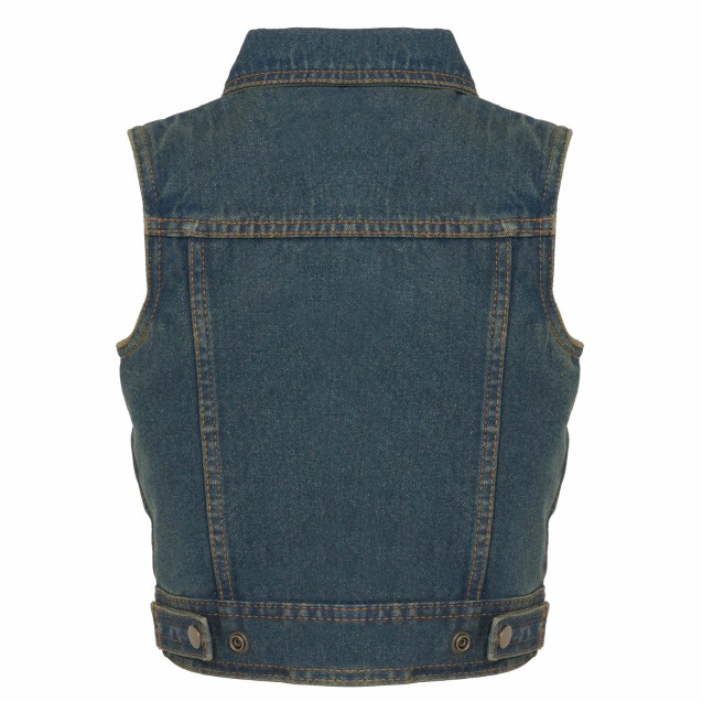 Kids Blue Denim Vest 
